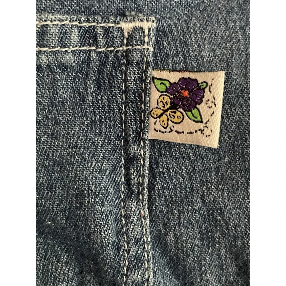 Vintage 90s Rainforest Cafe Overalls Embroidered Frog Animals 18M Macau